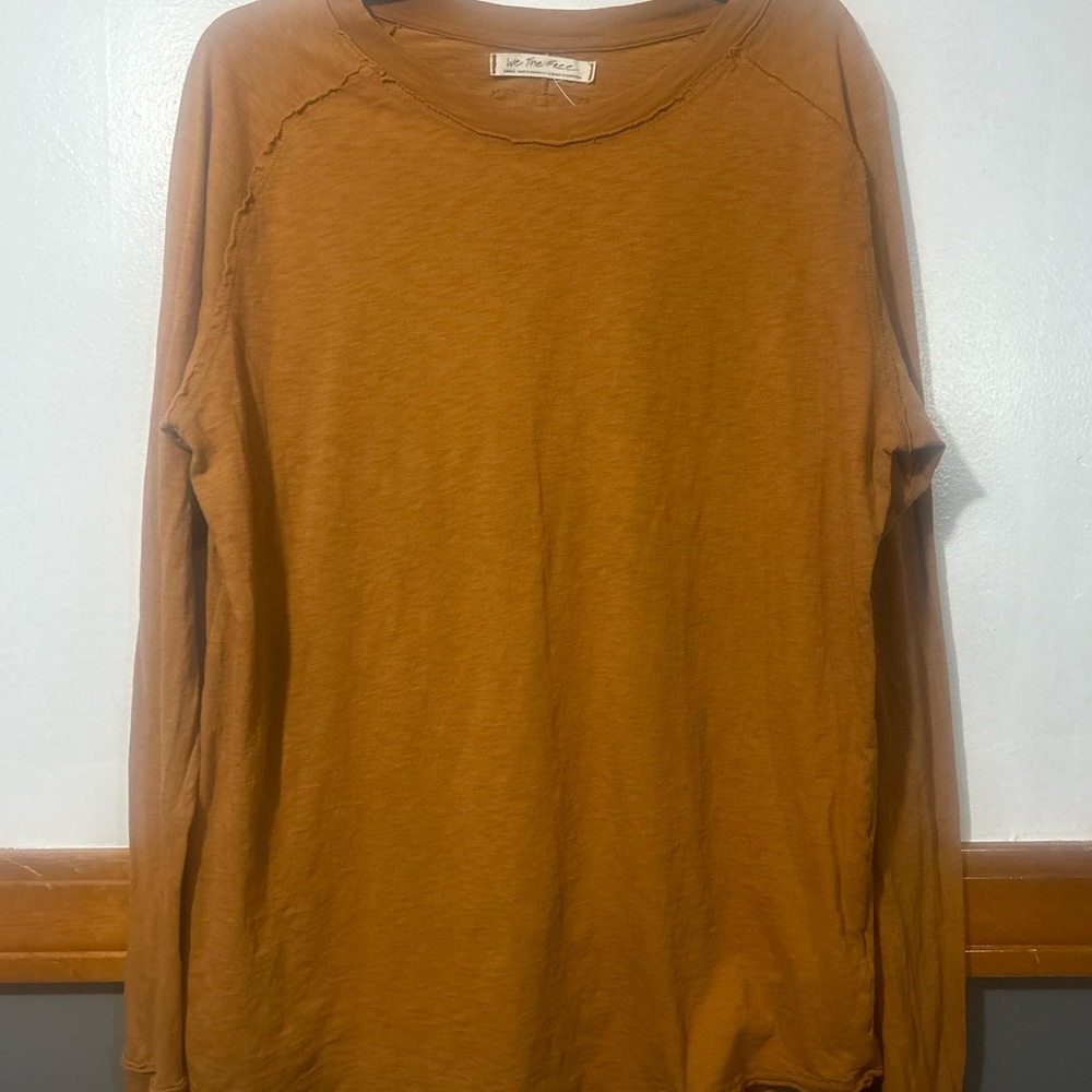 We The Free Rust Long Sleeve Tee Free people like new! Small top
